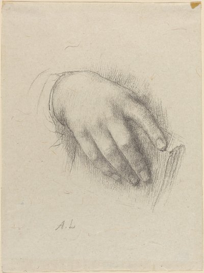 Hånden til kunstnerens datter. av Alphonse Legros