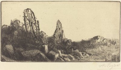 The Old Race-grounds at Montrouge De gamle bruddene i Montrouge. av Alphonse Legros