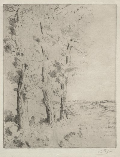 Leseren: Foredraget under trærne, ca. 1882. av Alphonse Legros