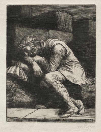 Den sovende tigger av Alphonse Legros