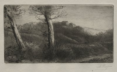 Den reisende strukket ut på gresset, ca. 1888. av Alphonse Legros