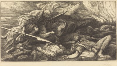 The Triumph of Death: After the Battle (Le triomphe de la mort: Apres le combat) av Alphonse Legros