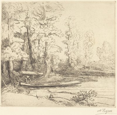 Trær ved Water's Edge av Alphonse Legros