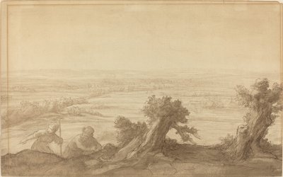 Utsikt over Flat Country, 1906. av Alphonse Legros