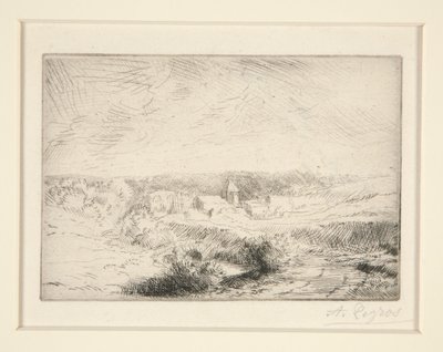 Village de Wimille, pres Boulogne (landsbyen Wimille nær Boulogne) av Alphonse Legros