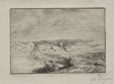 Landsbyen Wimille, nær Boulogne. av Alphonse Legros