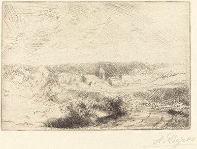 Village of Wimille, nær Boulogne Village de Wimille, pres Boulogne. av Alphonse Legros