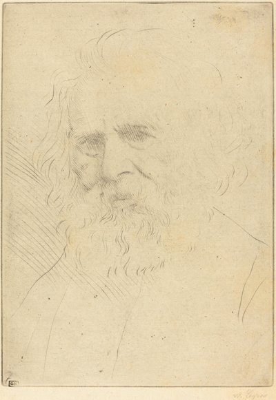 W.H. Longfellow, 1. plate. av Alphonse Legros