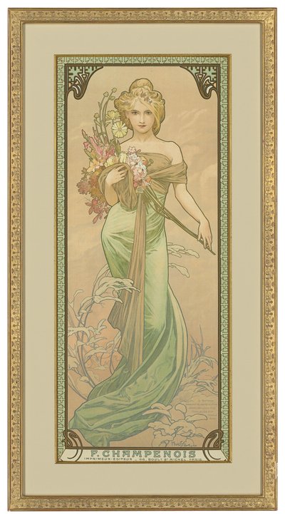 Fire årstider: Våren, 1900 av Alphonse Mucha