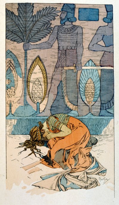 Illustrasjon av Alphonse Mucha fra "Rama" et dikt i tre akter av Paul Verola. ca. 1898. Mucha (1860 – 1939). var en tsjekkisk jugendmaler av Alphonse Mucha