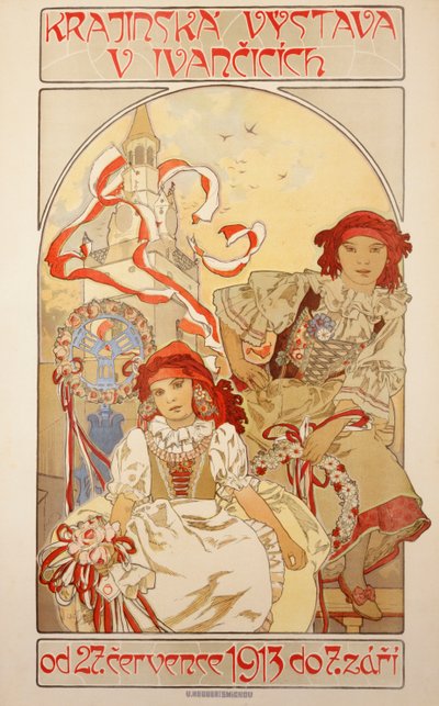 Landskapsutstilling V Ivancicich, 1913 av Alphonse Mucha