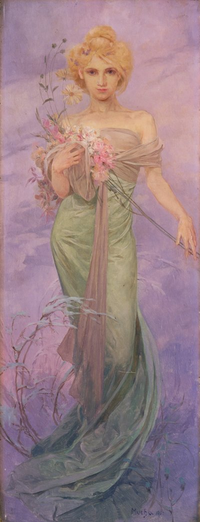Vår av Alphonse Mucha