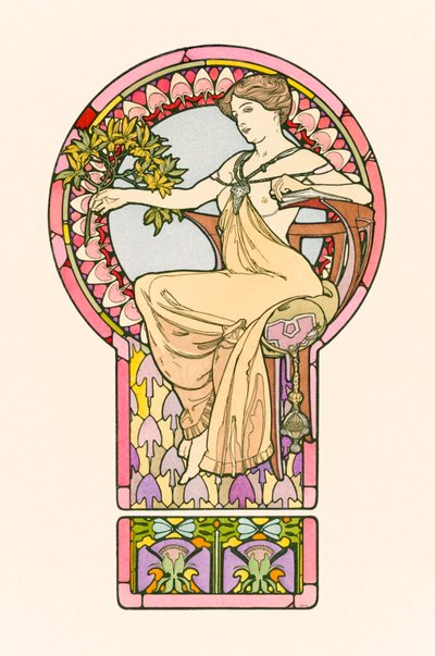 Uten tittel fra Dekorative Documents av Alphonse Marie Mucha