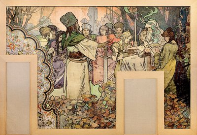 Veggmaleri for Exposition Universelle av 1900 - Maleri av Afons Marie Mucha (1860-1939) av Alphonse Mucha