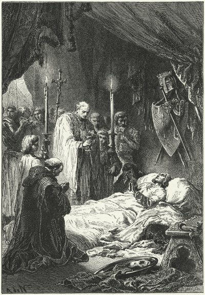 Dødsfallet til kong Ludvig IX av Frankrike av Alphonse Marie de (after) Neuville