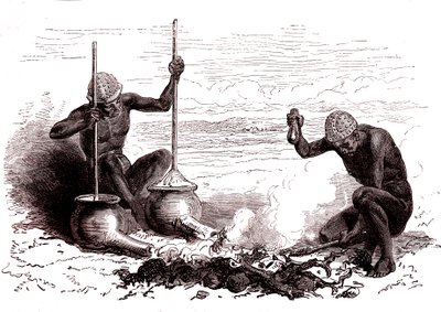 Innfødte smeder fra Latuka-stammen. Sør-Sudan av Alphonse Marie de Neuville