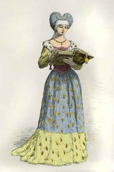 Portrett av Anne de Beaujeu (gravering) av Alphonse Marie de Neuville