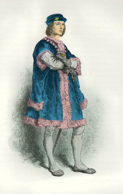 Portrett av Karl 8 (gravering) av Alphonse Marie de Neuville