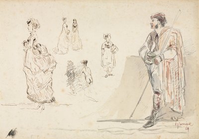 Skisser av figurer, 1869. av Alphonse Marie de Neuville