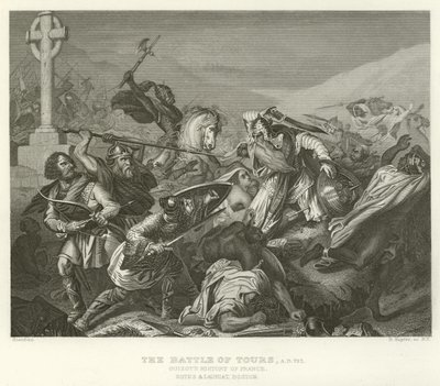 Slaget ved Tours, 732 e.Kr av Alphonse Marie de Neuville