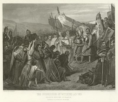 The Submission of Witikind, AD 785 av Alphonse Marie de Neuville