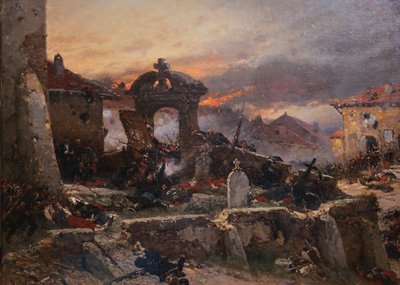Kirkegården i Saint-Privat, 18. august 1870, 1881 av Alphonse Marie de Neuville