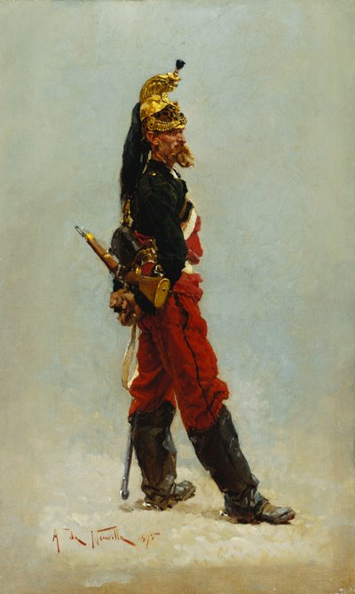 Un Dragon, 1875 av Alphonse Marie de Neuville