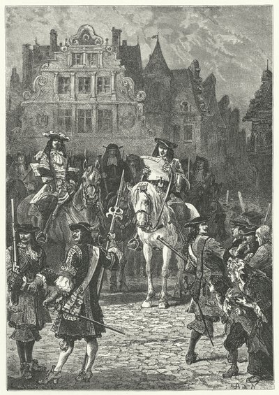 Proklamasjon av opphevelsen av Ediktet av Nantes av Ludvig XIV, 1685 av Alphonse Marie de after Neuville