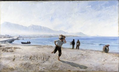 Stranden Prado (akvarell) av Alphonse Moutte