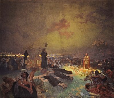 Etter slaget ved Vítkov Hill Syklusen The Slav Epic av Alphonse Mucha