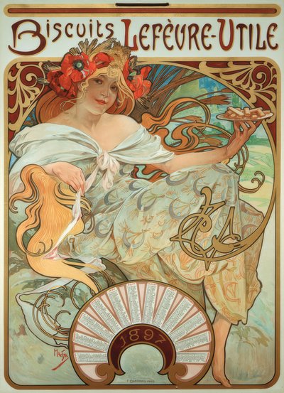 Lefèvre-Utile informasjonskapsler av Alphonse Mucha