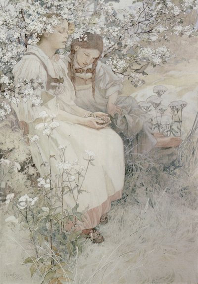 Salige er de rene av hjertet: for de skal se Gud, 1906 av Alphonse Mucha