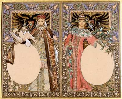 Bokillustrasjon, 1890-tallet. av Alphonse Mucha