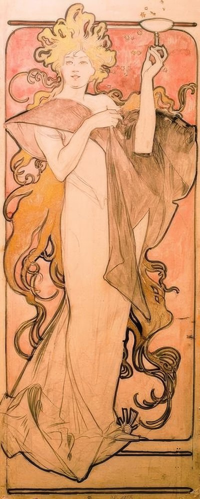 Champagne Ruinart av Alphonse Mucha