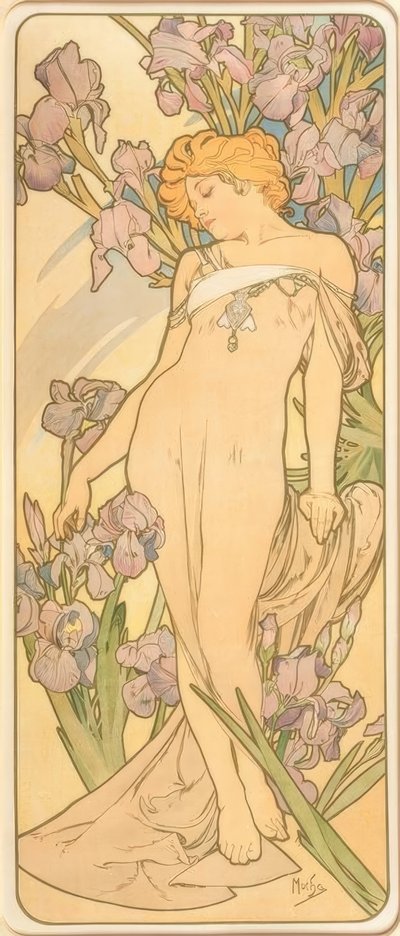 Dø Iris av Alphonse Mucha