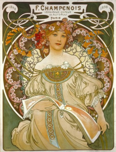 F. Champenois / Printer - Utgiver (..) av Alphonse Mucha