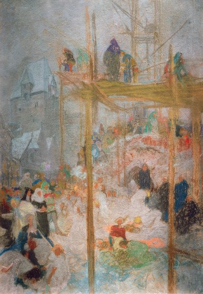 Johann Militsch von Kremsier / Studie for Triptych v. A. Mucha av Alphonse Mucha
