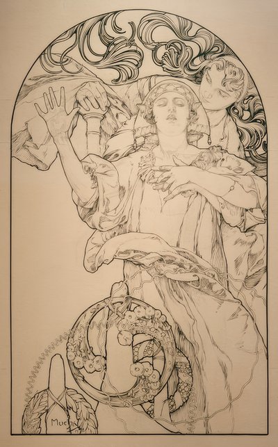 Kino med Wurlitzer-orgel av Alphonse Mucha