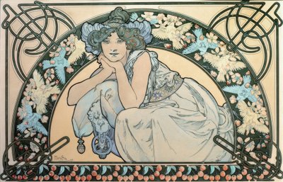 Kirschblüte av Alphonse Mucha
