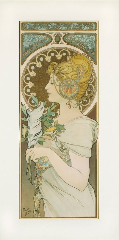 Fjær av Alphonse Mucha