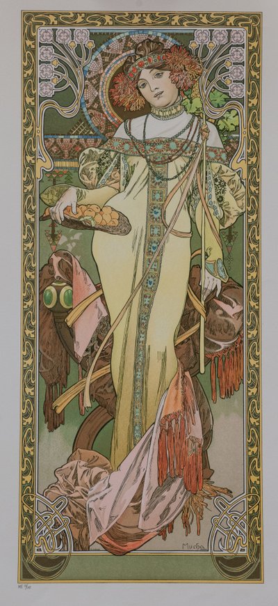 De fire årstidene: Høst, 1900. av Alphonse Mucha