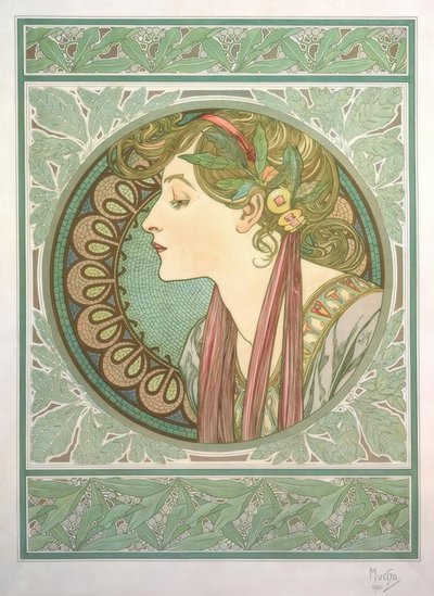 laurbær av Alphonse Mucha