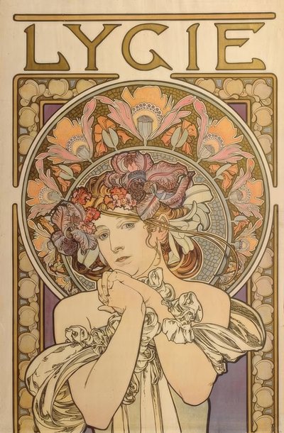 Lygie - Reproduksjon av dekorative verk av Mucha av Alphonse Mucha