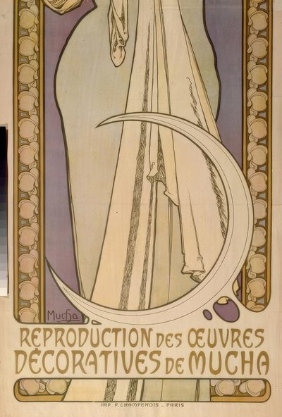 Lygie - Reproduksjon av dekorative verk av Mucha av Alphonse Mucha