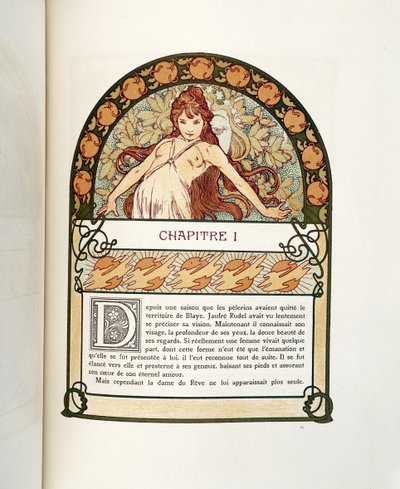 Side fra Ilsee, Princess de Tripoli, 1897 av Alphonse Mucha