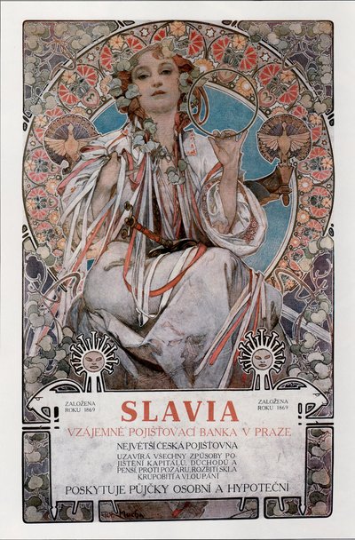 Slavia-plakat, 1907 av Alphonse Mucha