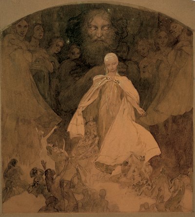 Studie for The Age of Wisdom. av Alphonse Mucha