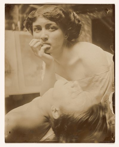 Studie for et dekorativt panel, 1908 (gelatinsølvtrykk) av Alphonse Mucha