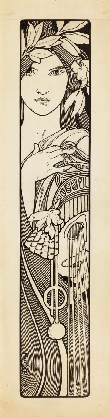 Thalia, komediemusen, 1897. av Alphonse Mucha