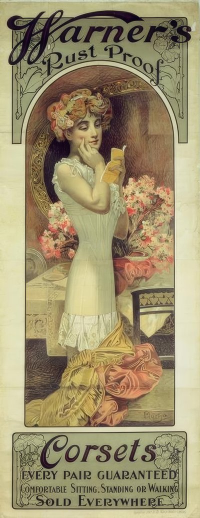 Warner rustsikre korsetter av Alphonse Mucha